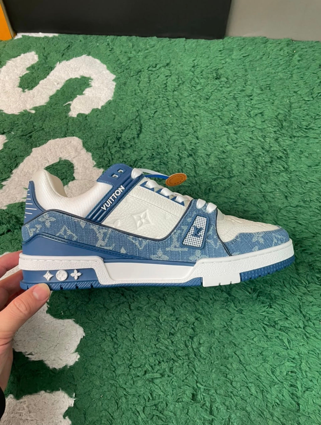 LV Skates Blue Canvas